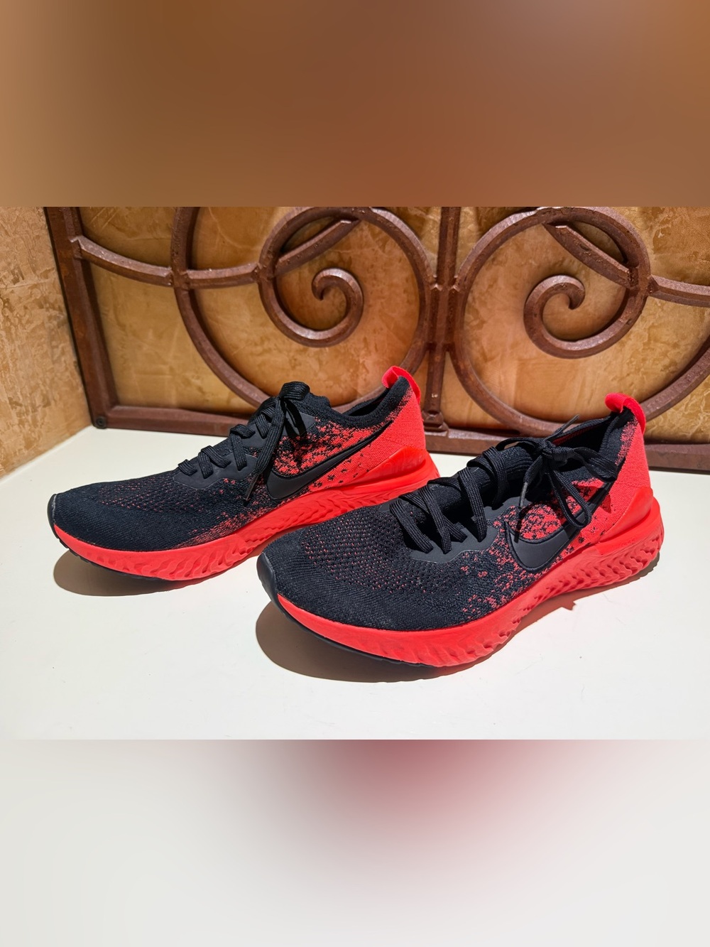Nike Epic React Black and Red Lightweight Sneakers